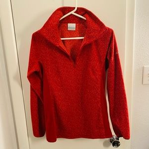 Columbia pullover fleece, dark red (M) NWOT